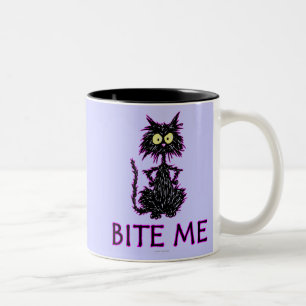 Bite me! Cat Cft-Design Tweekleurige Koffiemok
