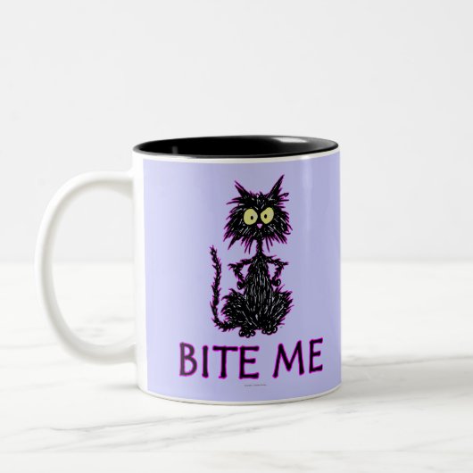 Bite me! Cat Cft-Design Tweekleurige Koffiemok (Links)