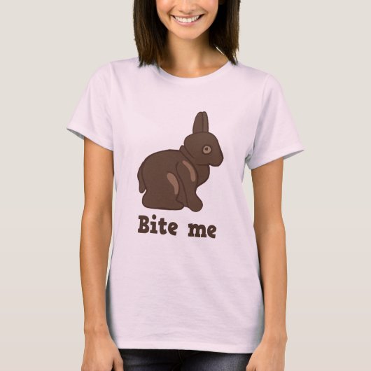 Bite me chocoladebroodje t-shirt (Voorkant)