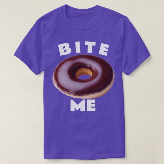Bite me Chocolate Donut T-shirt (Design voorkant)