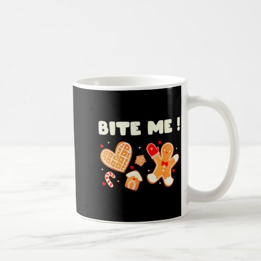 Bite Me Cookie Bakteam Kerst Gemberkoek Kerstmis Koffiemok (Rechts)