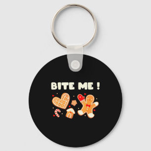 Bite Me Cookie Bakteam Kerst Gingerbread Chr Sleutelhanger