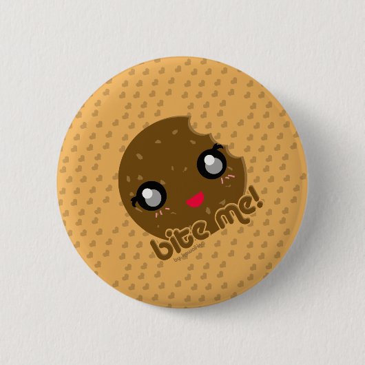 Bite me! cookie ronde button 5,7 cm (Voorkant)