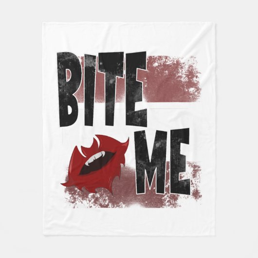 Bite me - Cool Quote - Halloween - Bat Fleece Deken (Voorkant)