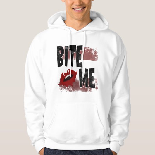 Bite me - Cool Quote - Halloween - Bat Hoodie (Voorkant)