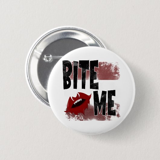 Bite me - Cool Quote - Halloween - Bat Ronde Button 5,7 Cm (Voorkant /achterkant)