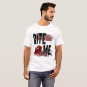 Bite me - Cool Quote - Halloween - Bat T-shirt (Voorkant volledig)