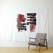 Bite me - Cool Quote - Halloween - Bat Wandkleed (In Situ (horizontaal))