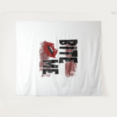 Bite me - Cool Quote - Halloween - Bat Wandkleed (Voorkant (horizontaal))