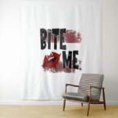 Bite me - Cool Quote - Halloween - Bat Wandkleed (In situ)