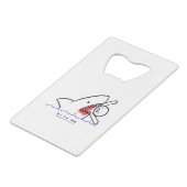 Bite me creditkaart flessenopener (Voorkant Gekanteld)