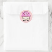 Bite me Cupcake Ronde Sticker (Tas)