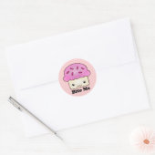 Bite me Cupcake Ronde Sticker (Envelop)