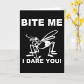 Bite me dat ik je beschaamd ben over Mosquito Wens Kaart (Gele Bloem)