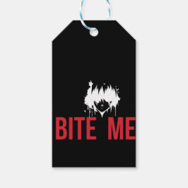Bite Me: een spookachtige en speelse twist Cadeaulabel