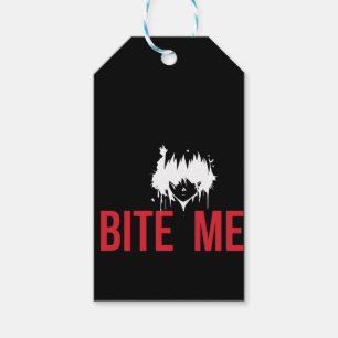 Bite Me: een spookachtige en speelse twist Cadeaulabel