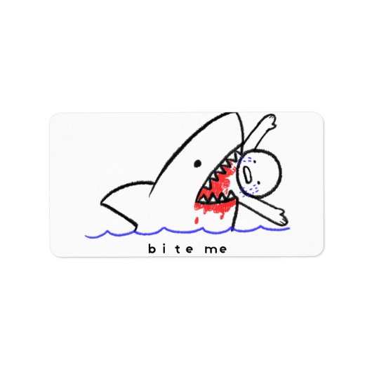 Bite me etiket (Voorkant)