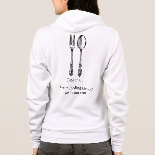 "Bite me" feeding hoodie (Achterkant)
