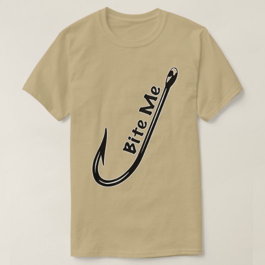 Bite Me Fish Hook T-shirt (Design voorkant)