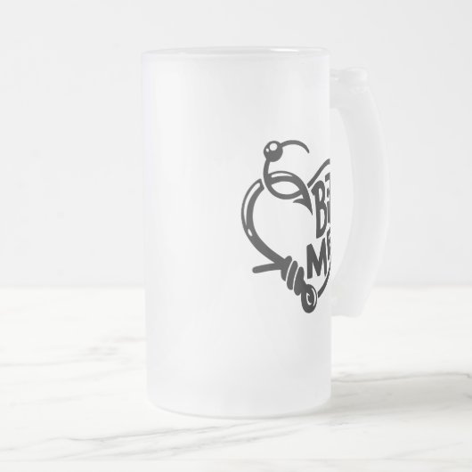 Bite me Fish Hooks Matglas Bierpul (Voorkant rechts)