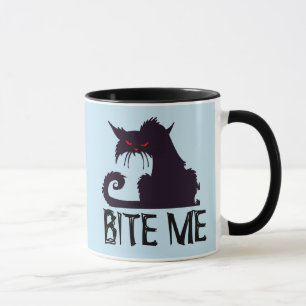 BITE ME! Funny Cat Coffee Mugs Mok