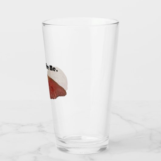 Bite me Funny Steak Beef Pun Joke Glas (Links)