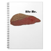 Bite me Funny Steak Beef Pun Joke Notitieboek (Voorkant)