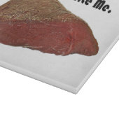 Bite me Funny Steak Beef Pun Joke Snijplank (Hoek)