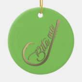 Bite Me Funny Vist Keramisch Ornament (Voorkant)