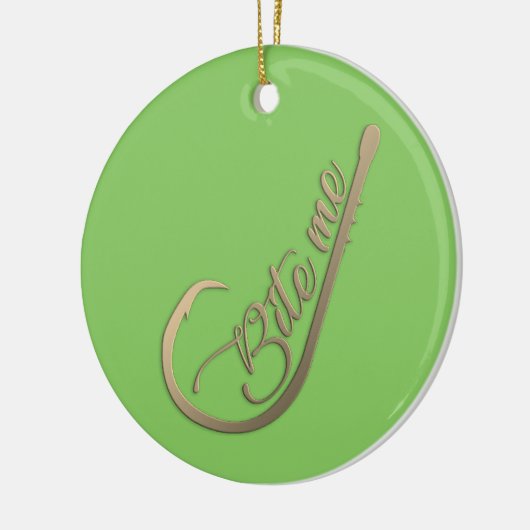Bite Me Funny Vist Keramisch Ornament (Links)