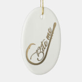 Bite Me Funny Vist Keramisch Ornament (Rechts)