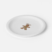 Bite me Gingerbrood Funny Cookie Kerstmis Thanksg Papieren Bordje (Gekanteld)