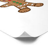 Bite me Gingerbrood Funny Cookie Kerstmis Thanksg Poster (Hoek)