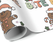 Bite me Gingerbrood Groovy Kerstmis Cadeaupapier (Rol Hoek)