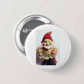 Bite me Gnome Ronde Button 5,7 Cm (Voorkant /achterkant)