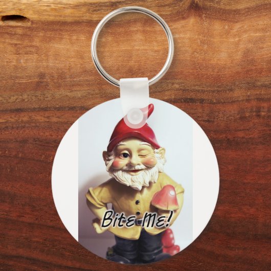 Bite me Gnome Sleutelhanger (Voorkant)