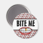 Bite me Golden Tooth Magneet (Voorkant / Achterkant)
