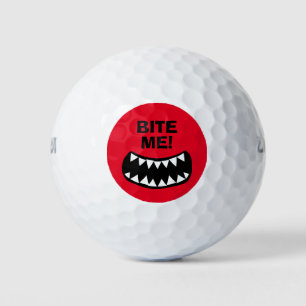 Bite Me grappige op maat gemaakte Wilson golfballe Golfballen