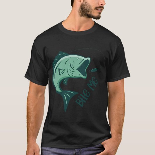 Bite Me - Grappige Vissen T-shirt (Voorkant)