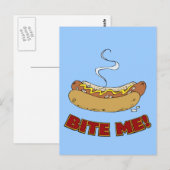 Bite me - Hot Dog Briefkaart (Voorkant / Achterkant)