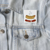 Bite me - Hot Dog Vierkante Button 5,1 Cm (In situ)