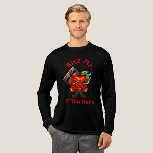 Bite Me… If You Dare Tri-Blend Shirt (Voorkant)