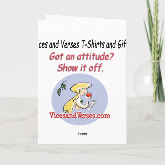 Bite me kerstboom feestdagen kaart (Achterkant)