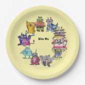 Bite Me Monsters Cartoon Bord (Voorkant)