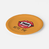 Bite me  papieren bordje (Gekanteld)