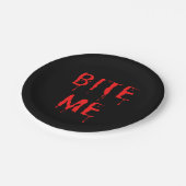 Bite me papieren bordje (Gekanteld)