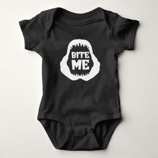 Bite me Quote - Shark Jaws Romper (Voorkant)
