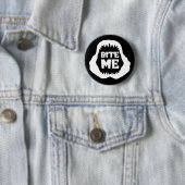 Bite me Quote - Shark Jaws Ronde Button 5,7 Cm (In situ)