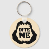 Bite me Quote - Shark Jaws Sleutelhanger (Voorkant)