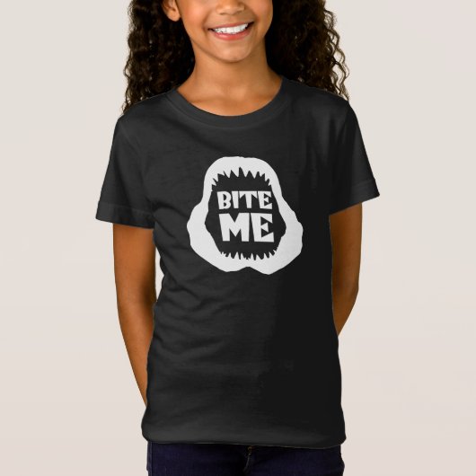 Bite me Quote - Shark Jaws T-shirt (Voorkant)